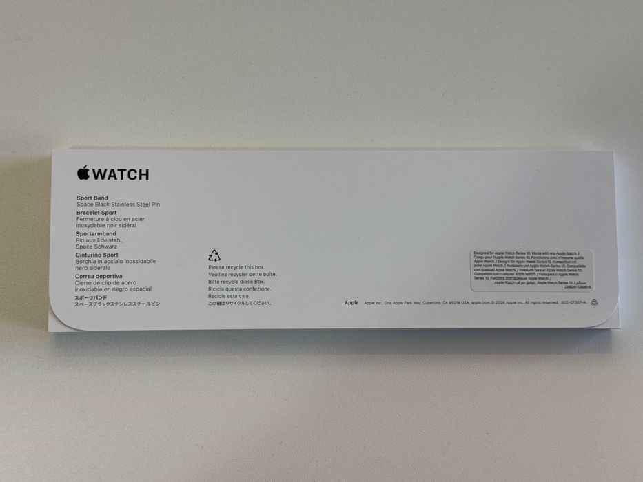 Bracelete desportiva preta para Apple Watch 46mm - NOVO