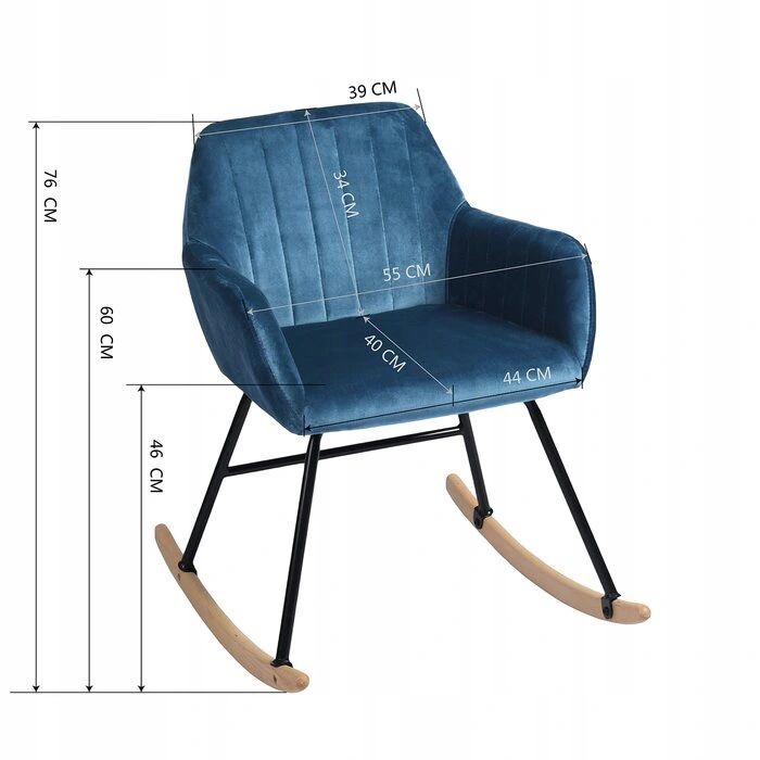 wygodny fotel bujany