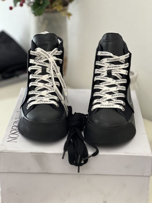 чорні кеди JW Anderson з натуральної шкіри