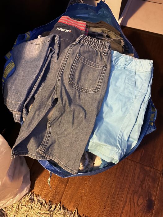 OKAZJA !!! Sprzedam zestaw używanych ubranek chłopięcych r 128-140