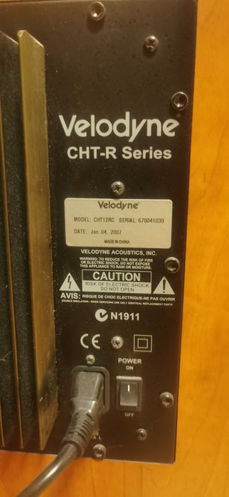 Subwoofer Velodyne CHT12RC kino domowe