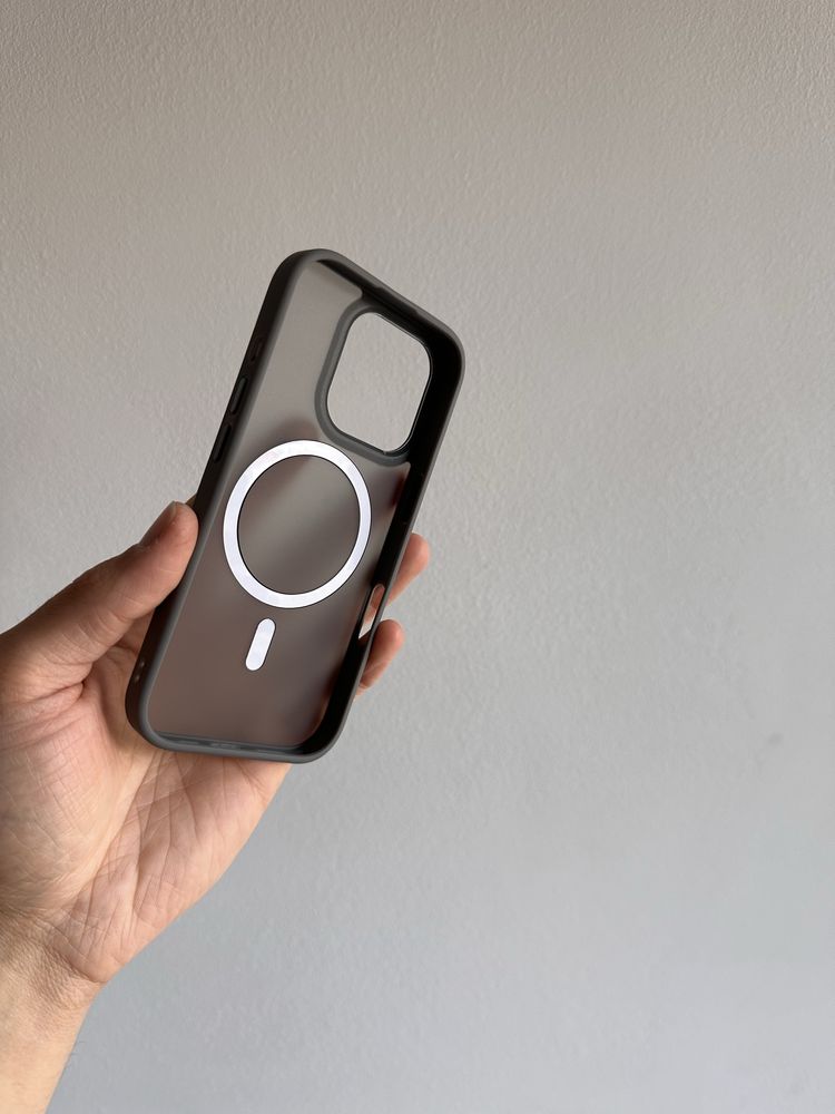 Etui matowe titan MagSafe + SZKŁO hartowane do IPHONE 16 PRO