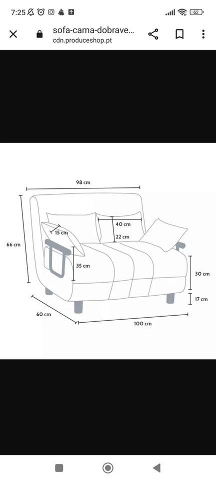 Sofa cama pouco uso, está como novo