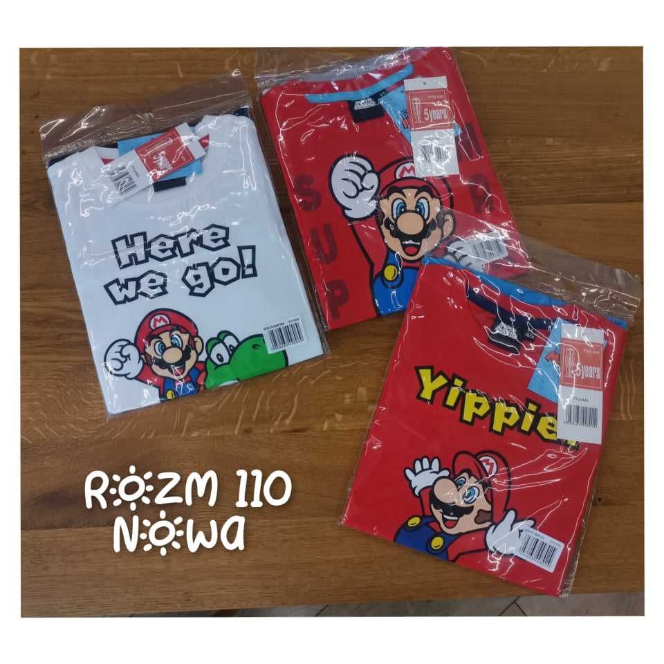 Nowa Mario piżama 110 Mario bross piżama Mario 110