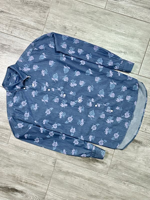Gant Koszula Męska Regular Fit w Kwiaty Róże Logowana na Piersi r. M