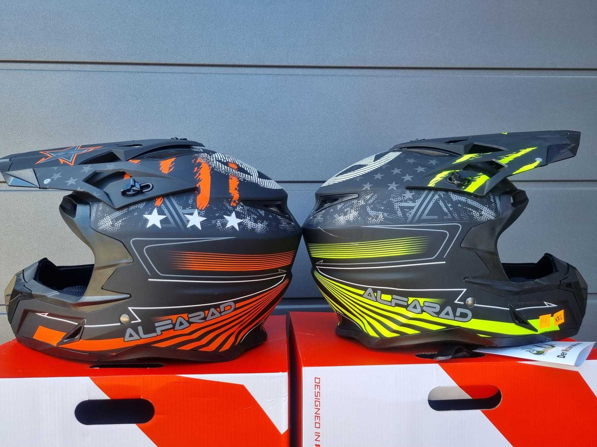 NOWY KASK ALFARAD! Zółty i Pomarańczowy ! AF-91 ! Cross i Quad !