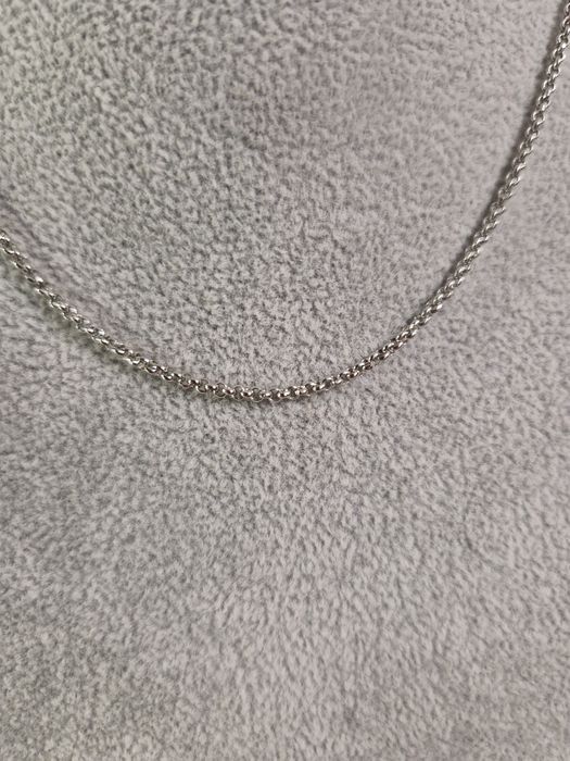 Naszyjnik łańcuszek kostka srebrny stal chirurgiczna