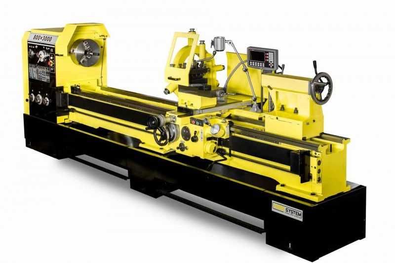 Ciężka przemysłowa tokarka do metalu śr. 800 dł. 3000mm z odczytem cyf