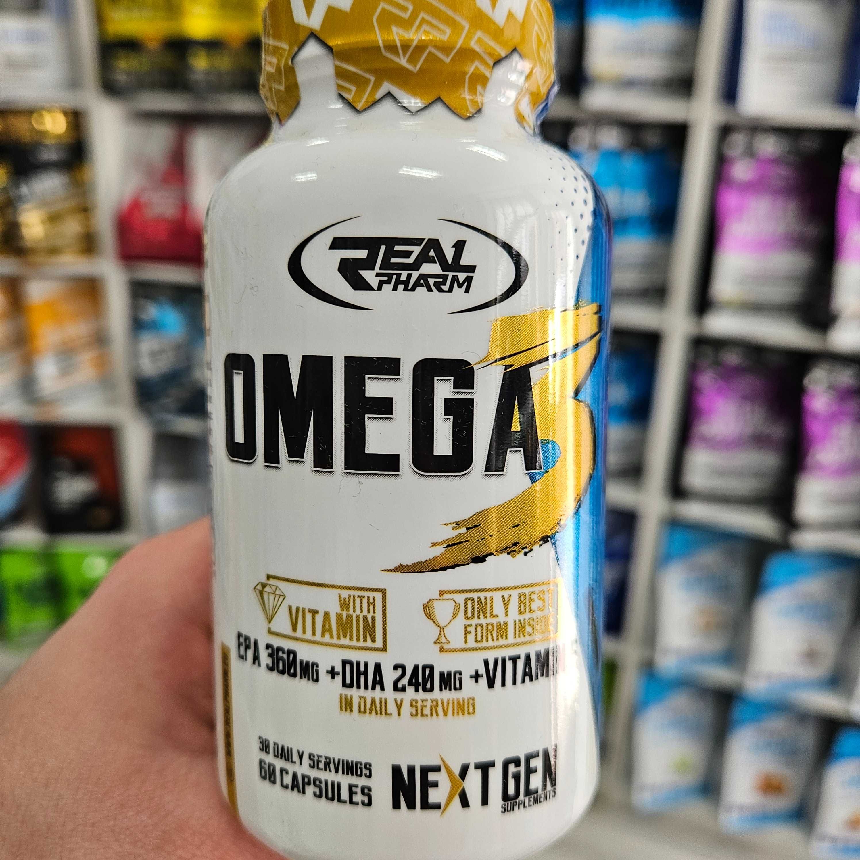 Real Pharm Omega 3 60 kapsułek, kwasy omega 3, olej rybi