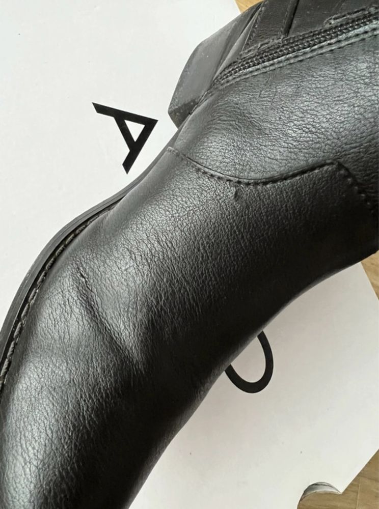 Buty za kostkę, botki ALDO czarne/złote