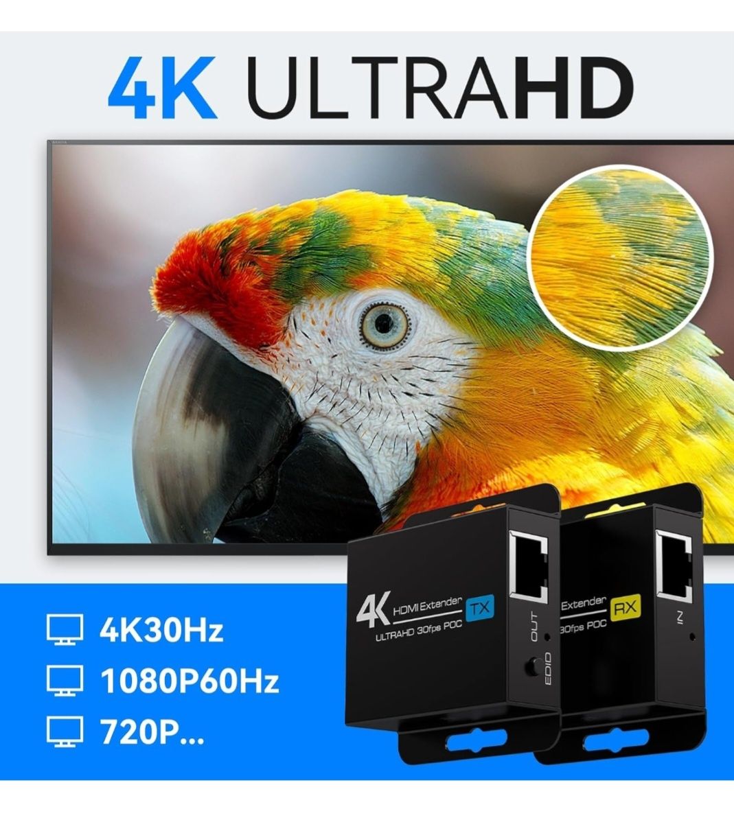 VEDINDUST 4K30HZ przedłużacz / wzmacniacz sygnału HDMI
