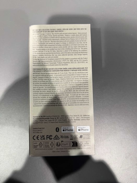 Смарт-окуляри Ray-Ban Meta Wayfarer Matte Black Frame Graphite Lenses