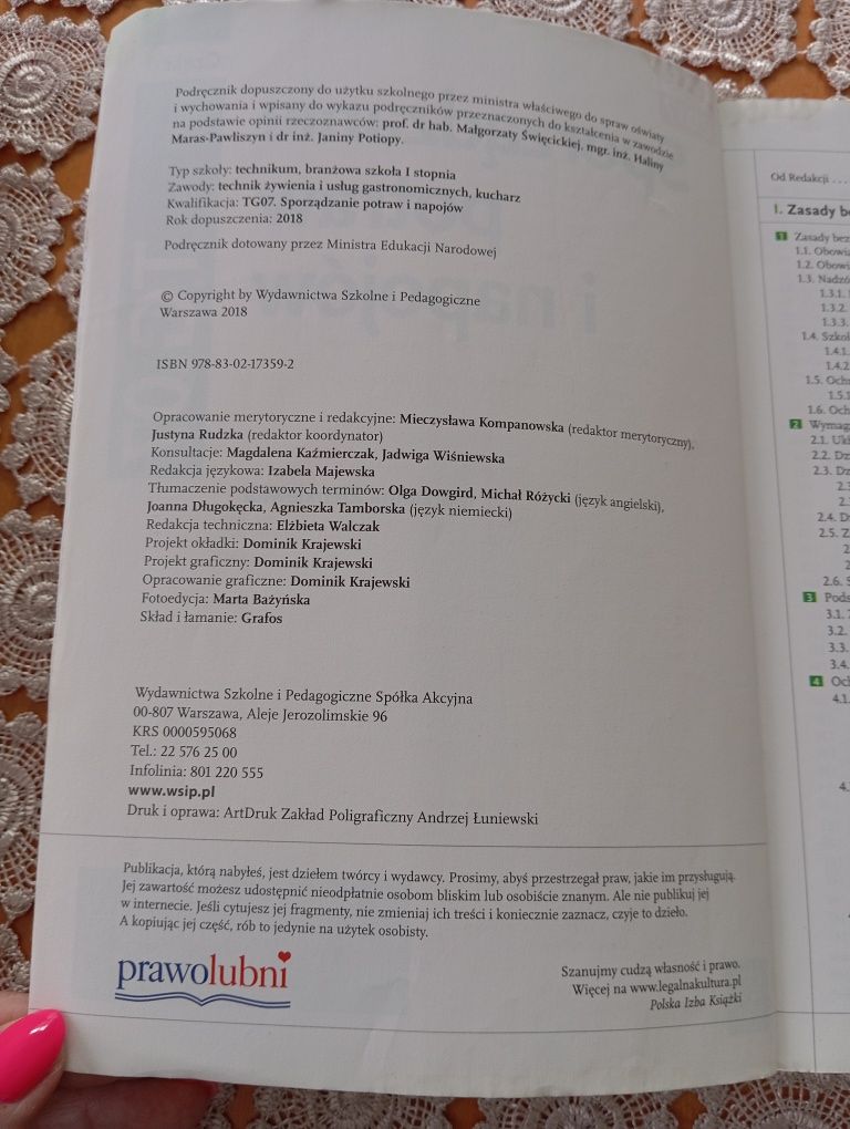 Sporządzanie potraw i napojów