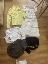 Пакет летних вещей топы юбка кардиганы рубашка размер S