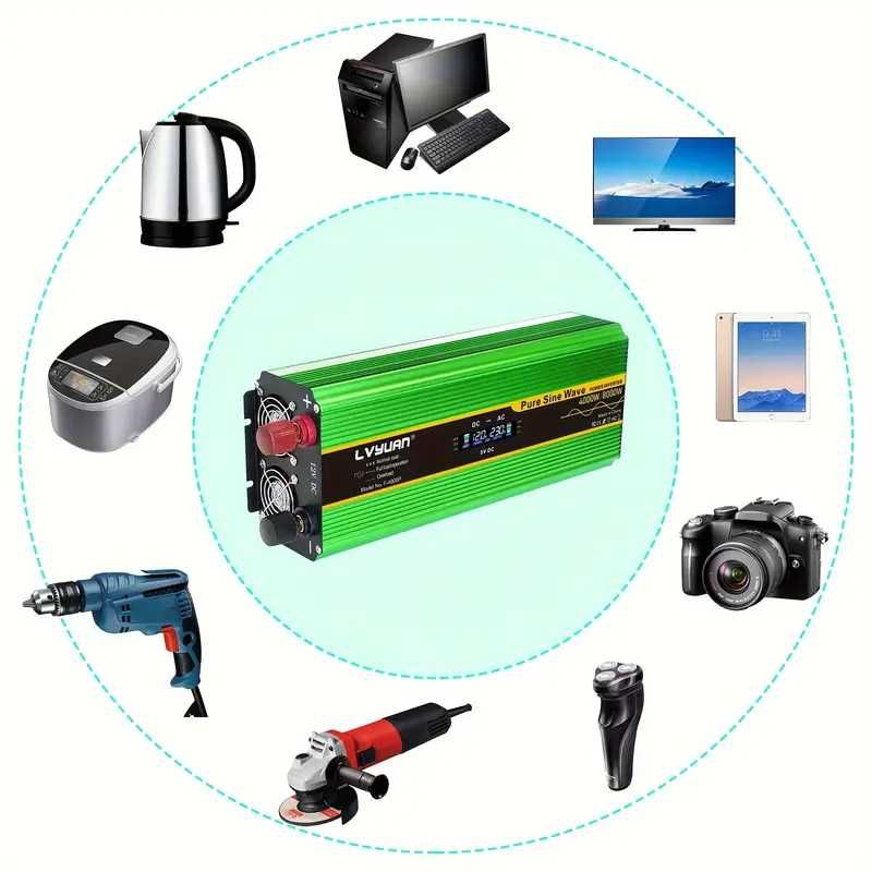 Inwerter czystej fali sinusoidalnej 4000 W  8000W AC   12 V lub 24 v
