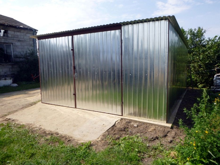 GARAŻ BLASZANY garaże 4x6 z drzwiami 90 Bydgoszcz okolice