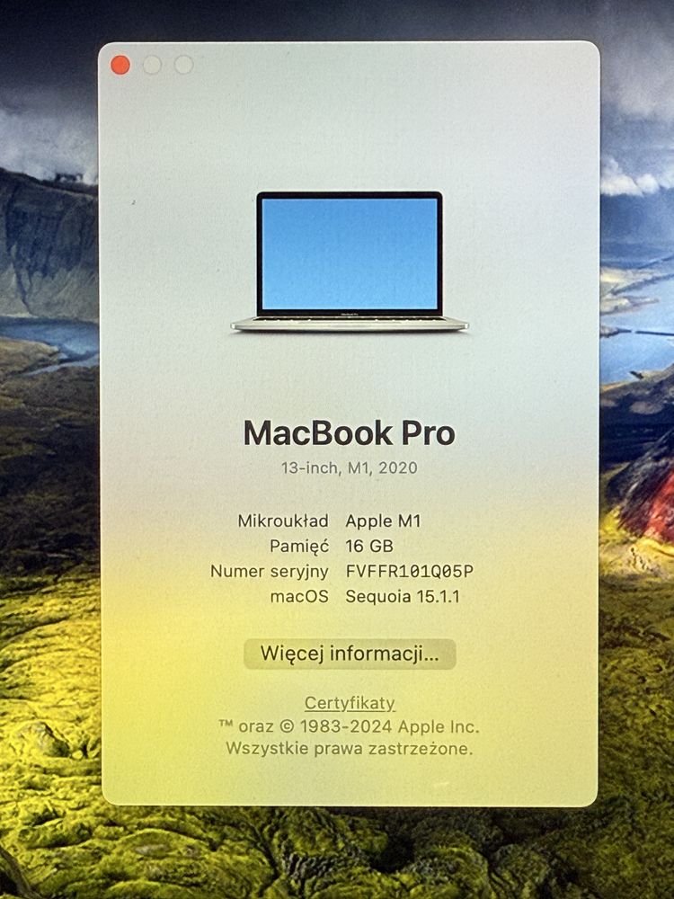 Macbook Pro M1 A2338 16/512GB