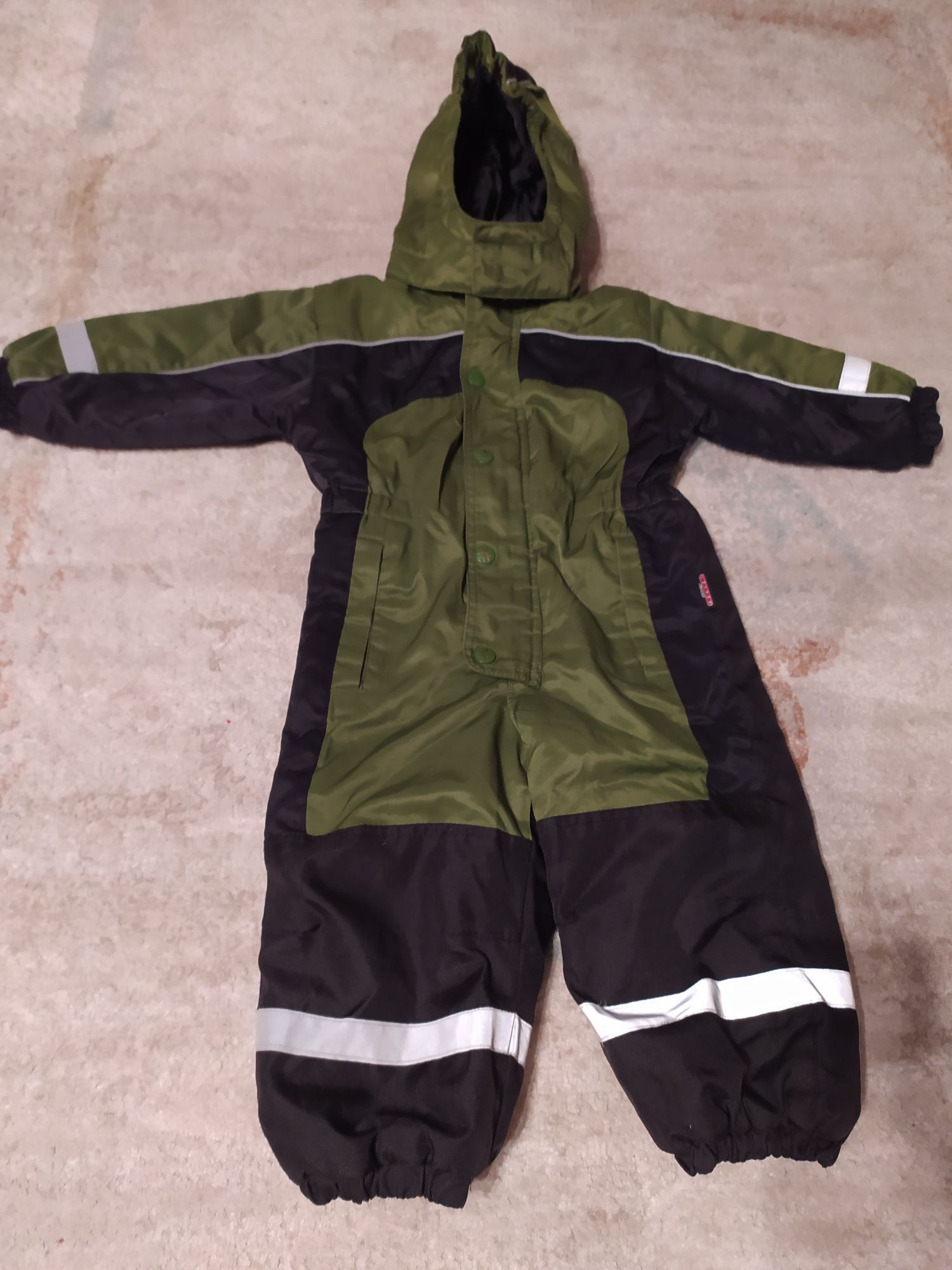 Kombinezon zimowy 92 czarno zielony H&M