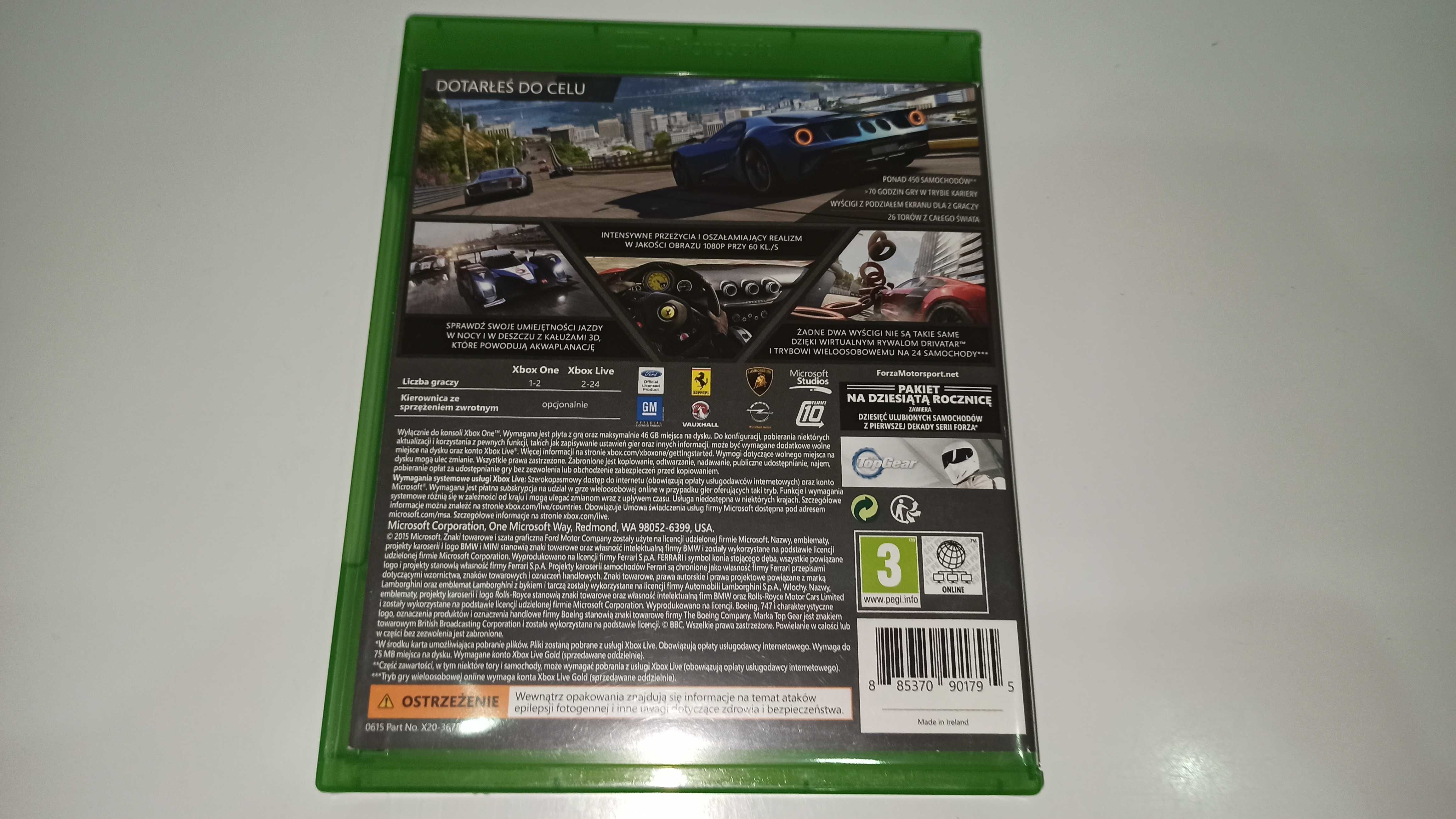 xbox one FORZA MOTORSPORT 6 PL po polsku super wyścigi