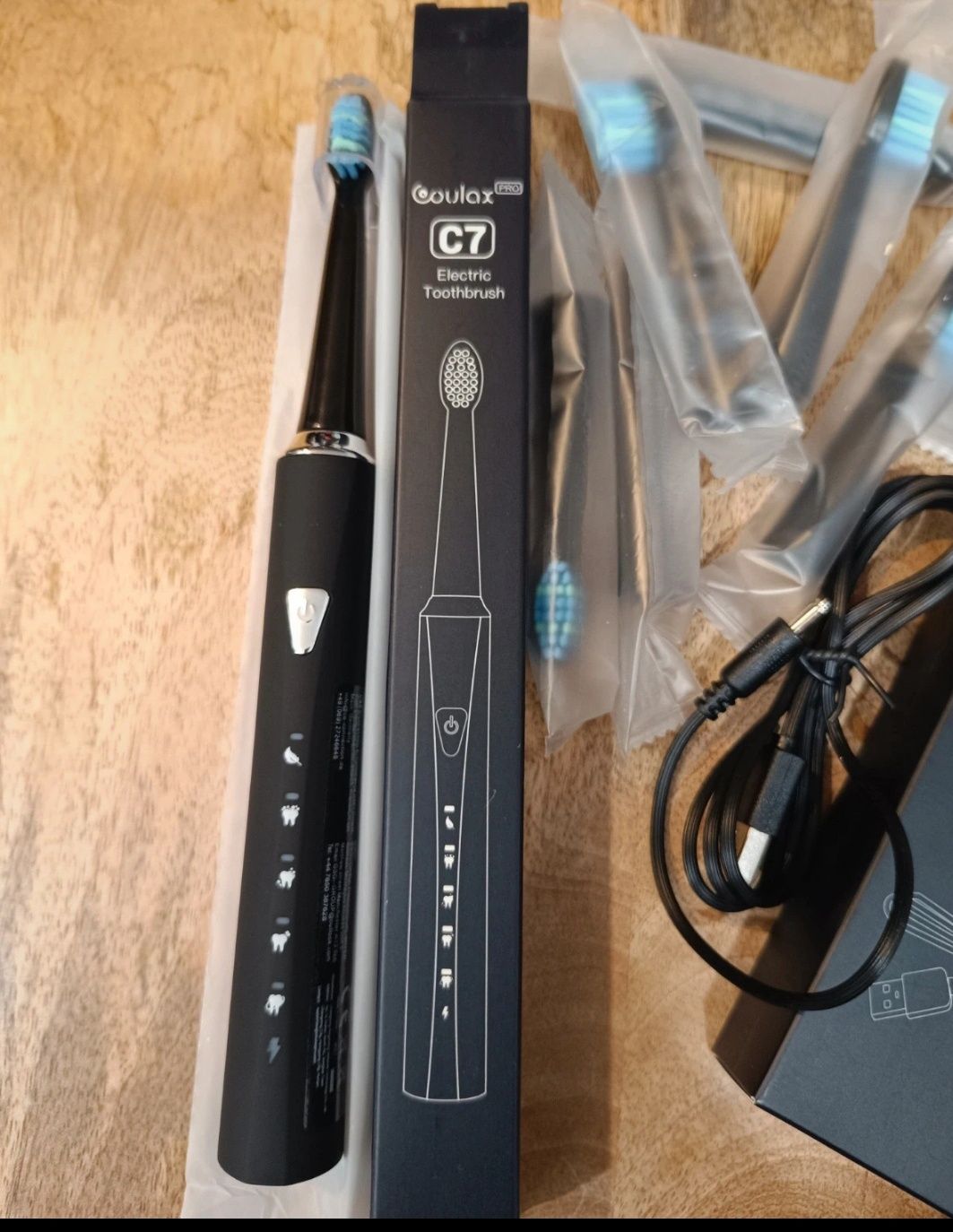 Coulax C7 szczoteczka elektryczna+ 8 główek #V6
