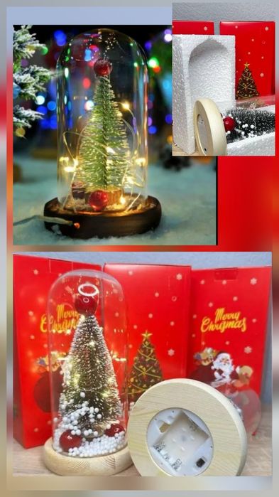 Ялинка  в колбі, Новорічний декор,нічник.