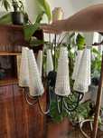 Lampa zyrandol PRL vintage SZYSZKA LODOWIEC