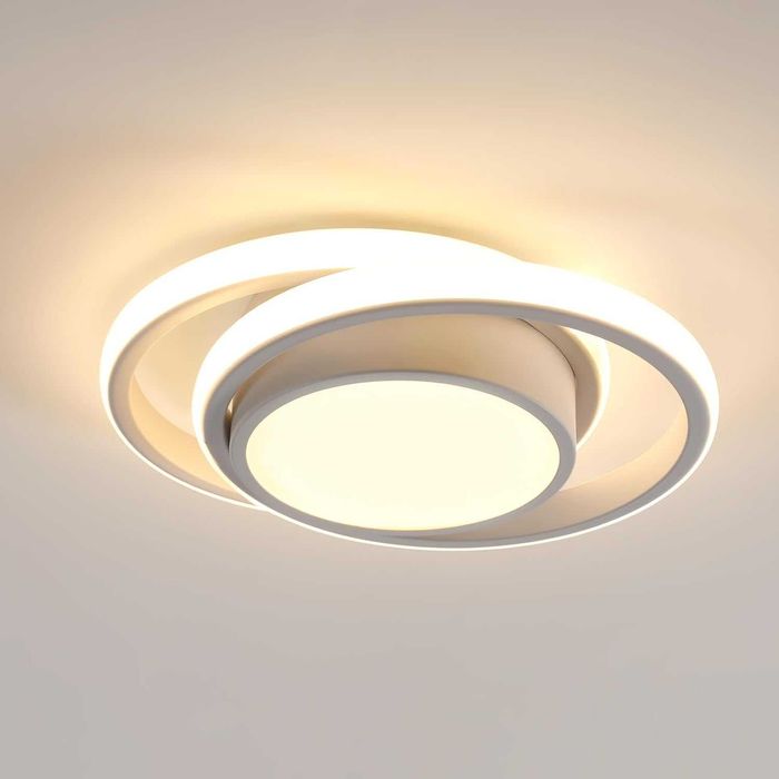 Nowoczesna lampa sufitowa LED - biała