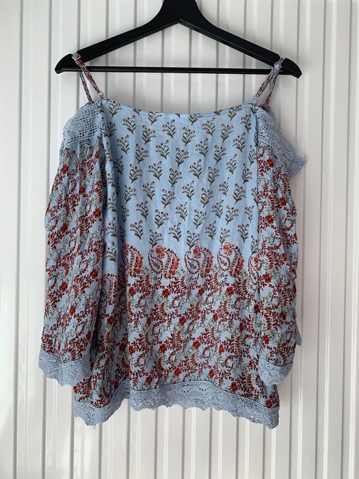Bluzka bonprix odkryte ramiona bawełna M/L nowa