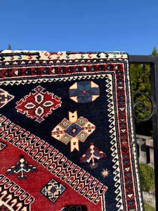 Vintage wełniany r.tkany dywan perski Shiraz 310x160 galeria 13 tys