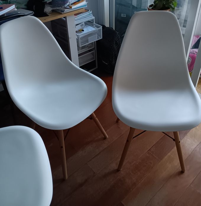 Conjunto 4 cadeiras brancas, Sklum