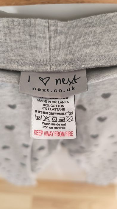 Legginsy dziewczęce next w serca