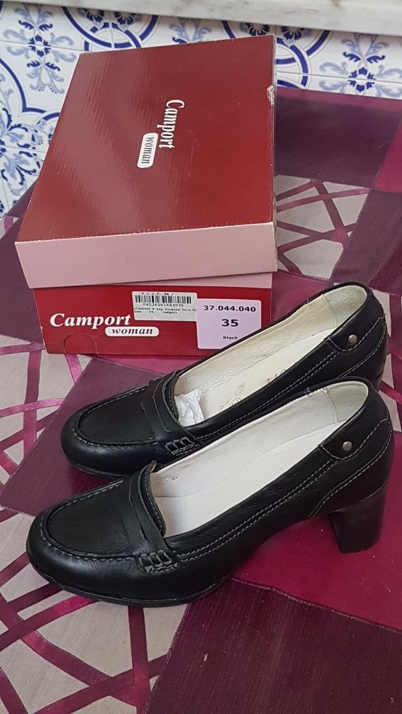 Oportunidade_Sapatos pretos marca Camport