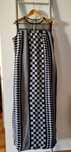 Vestido preto e branco