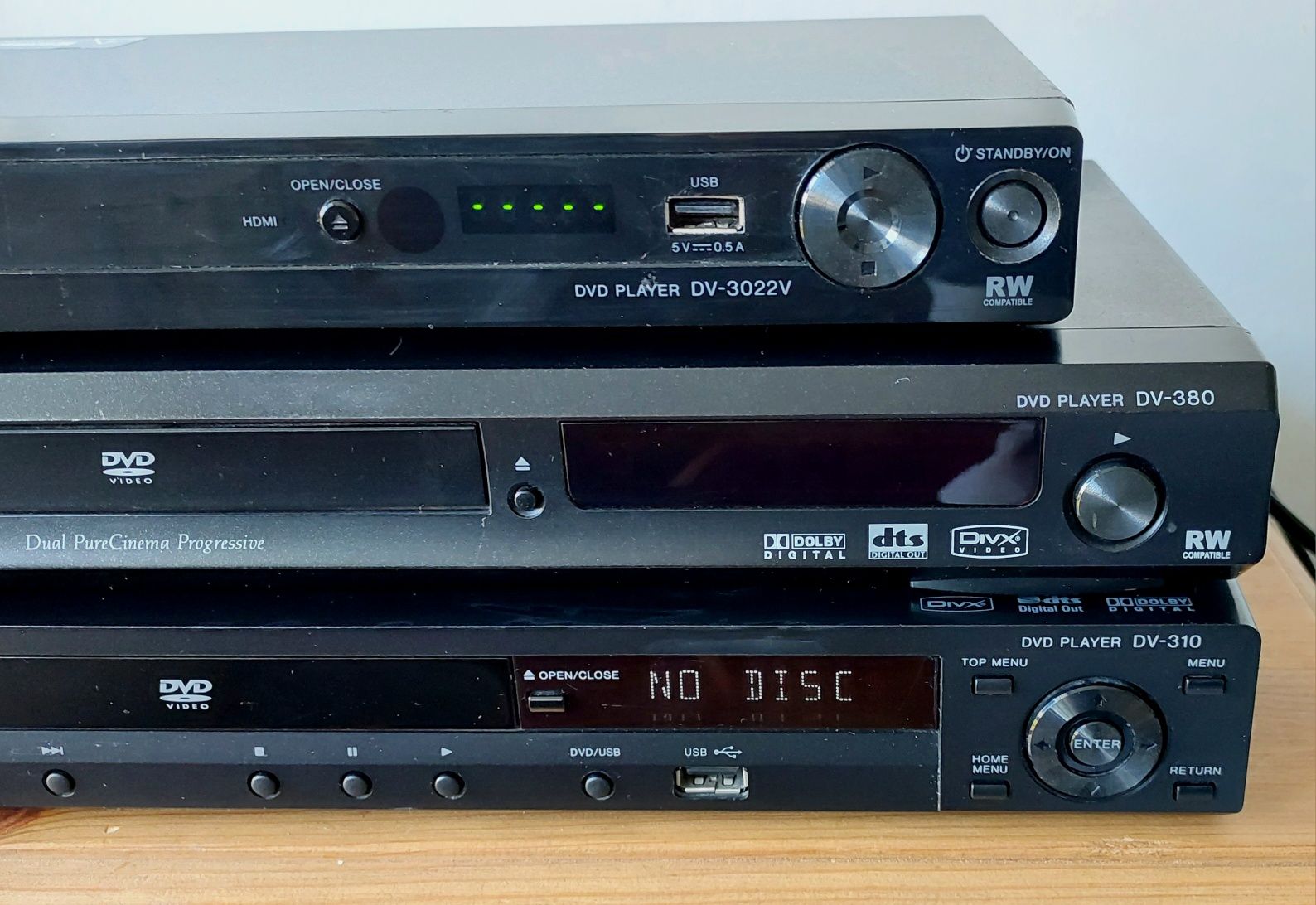 Pioneer 3 x DVD DV-380, DV-310, DV-3022V