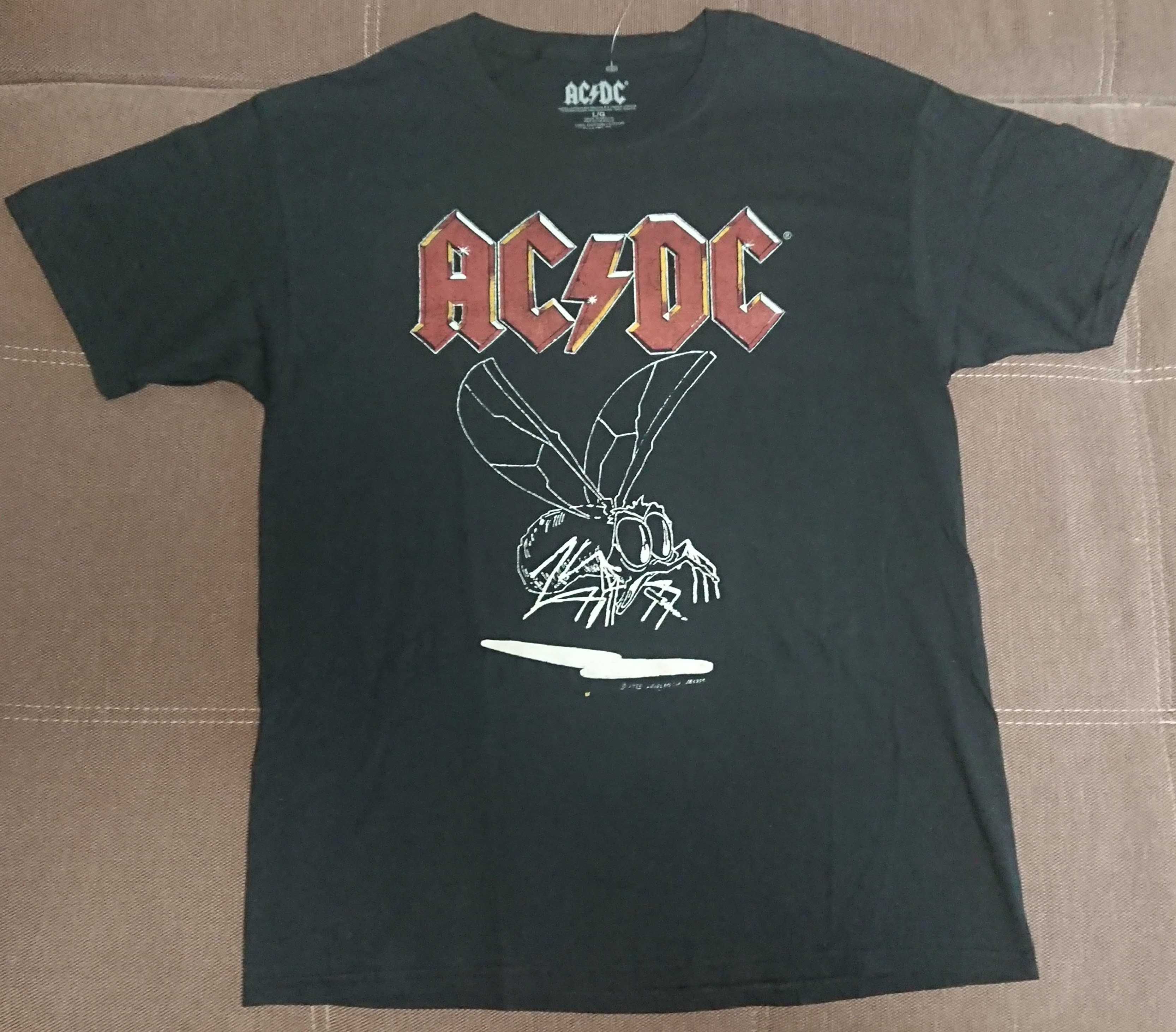 Нова Футболка AC/DC з лого Fly On The Wall 1985 Tour розмір L Чорна
