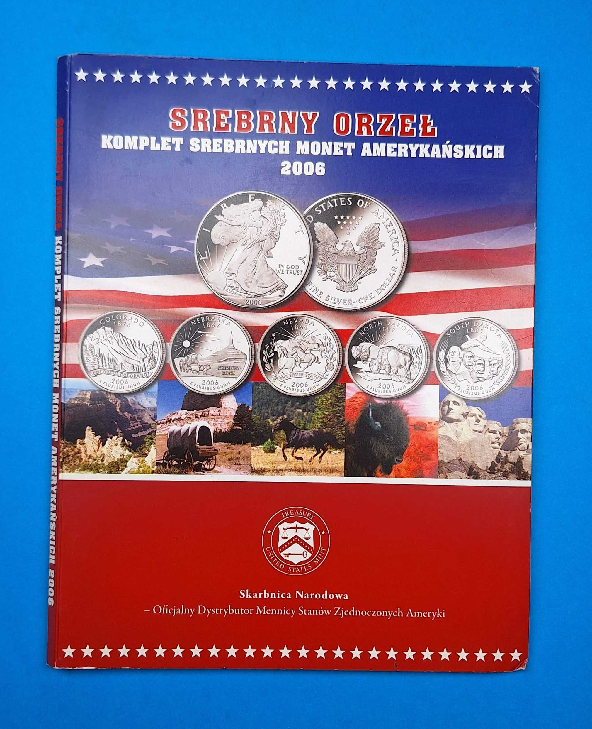 Zestaw USA 2006, 6 monet (1 x 1 dolar + 5 x 1/4 dolara), piękny stan