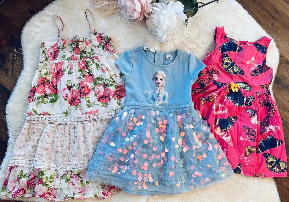 Duża paczka zestaw ubrań dla dziewczynki roz.98-104cm H&M Disney