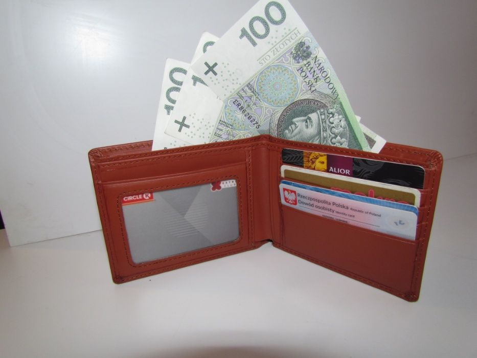 32 sztuki Męski Portfel banknotówka na karty Płaski Ceglasta skóra