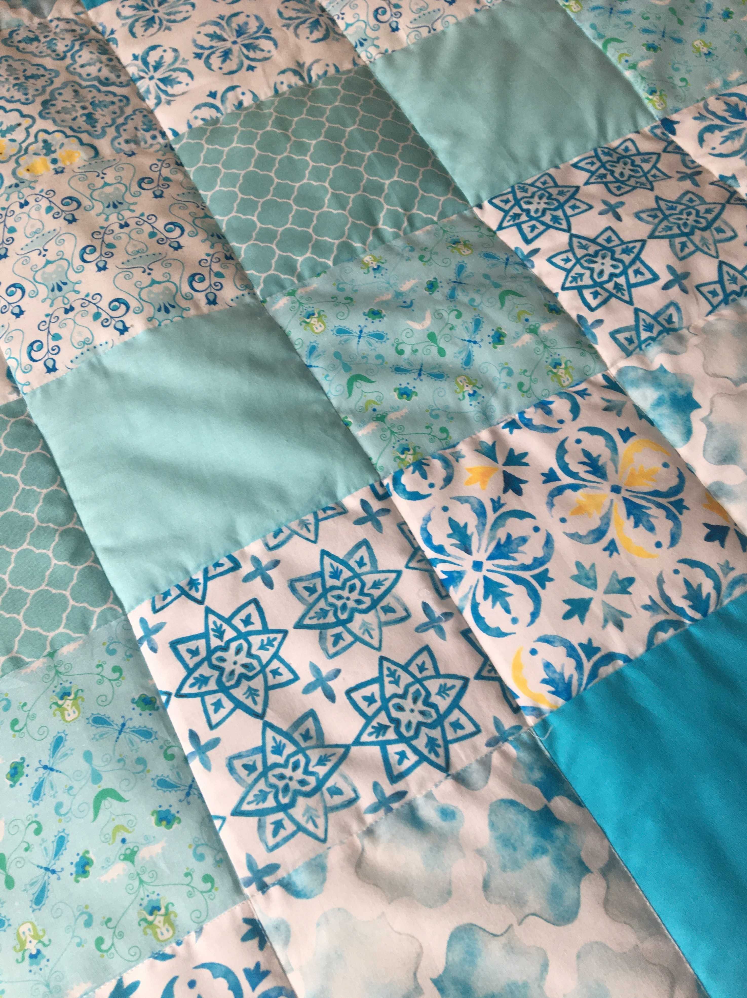 Narzuta patchwork 150/205 Turkusowa arabeska