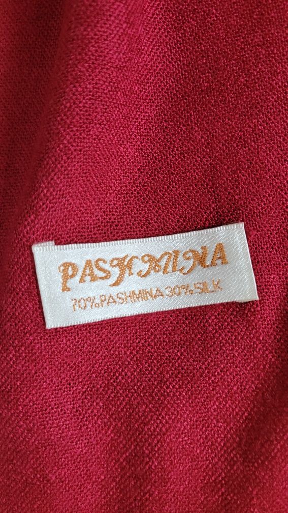 Szal kaszmirowy z jedwabiem duży Paszmina