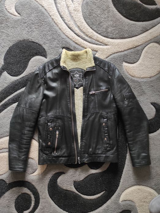 Куртка чоловіча зимова шкіряна