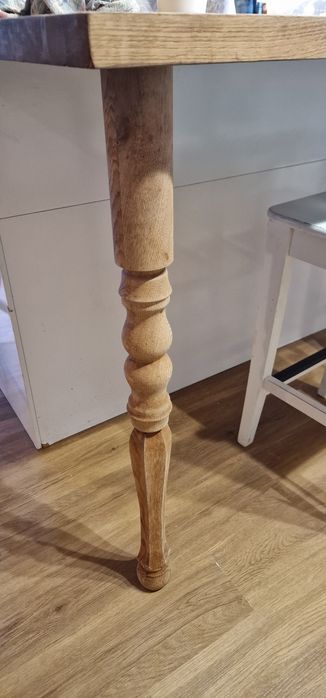 Nogi toczone dębowe 885mm do stołu / blatu / toaletki