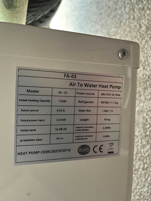 Pompa ciepła 11 kW