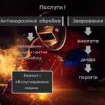 Зварювальні роботи автомобіля, обробка дніща