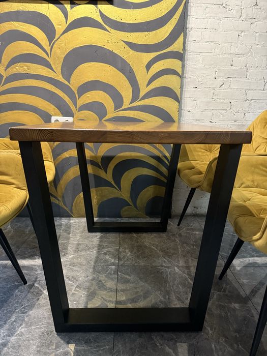 стіл в стилі лофт деревʼяний металевий