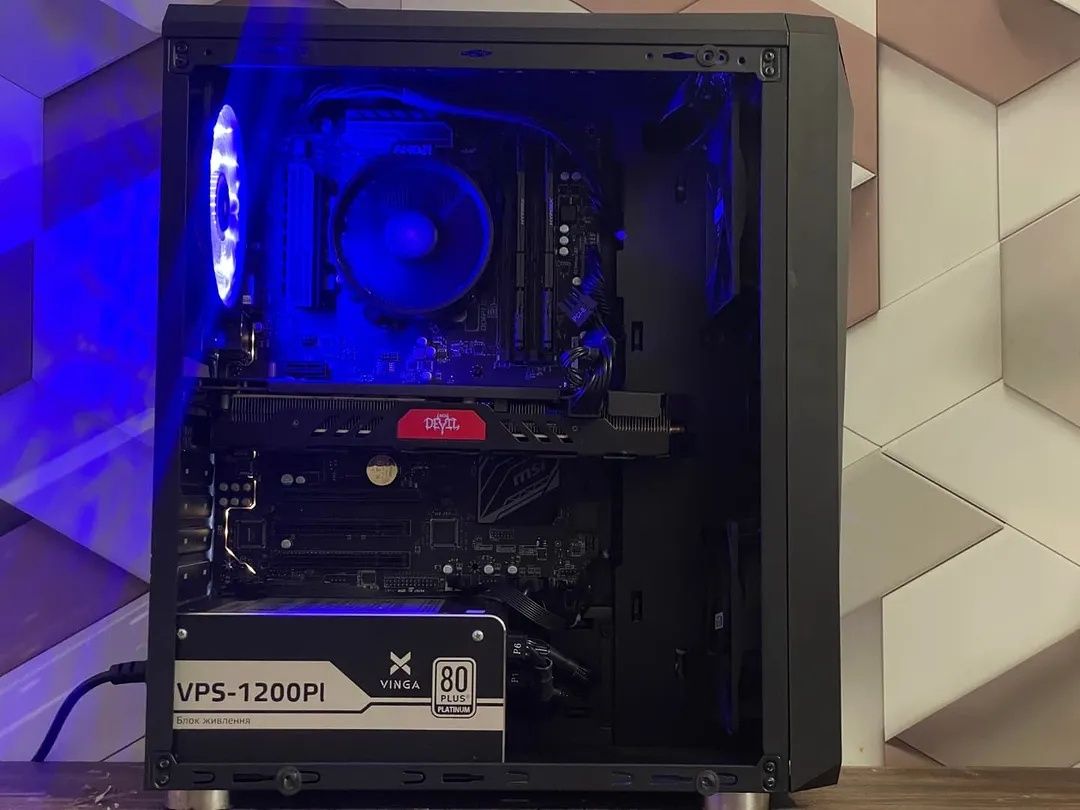 ПК Ryzen 5 3600/MSI B350 PC Mate/16gb/RX 480 8Gb/500W/NVMe128/HDD500Gb