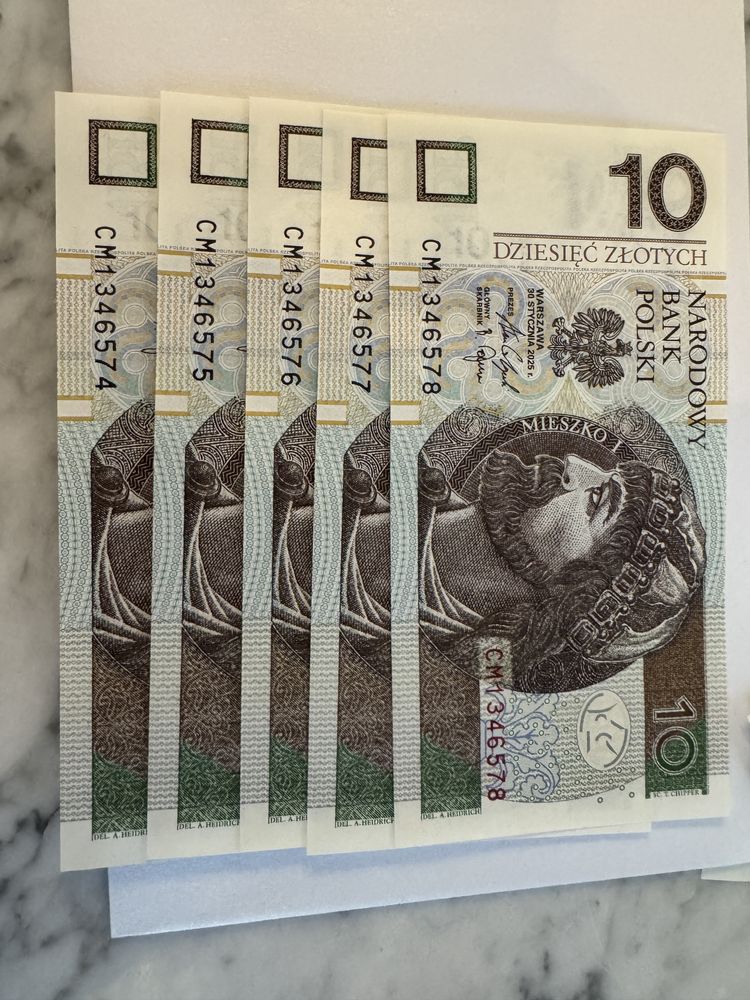 Banknot bankoty 10 zł nowe stan unc