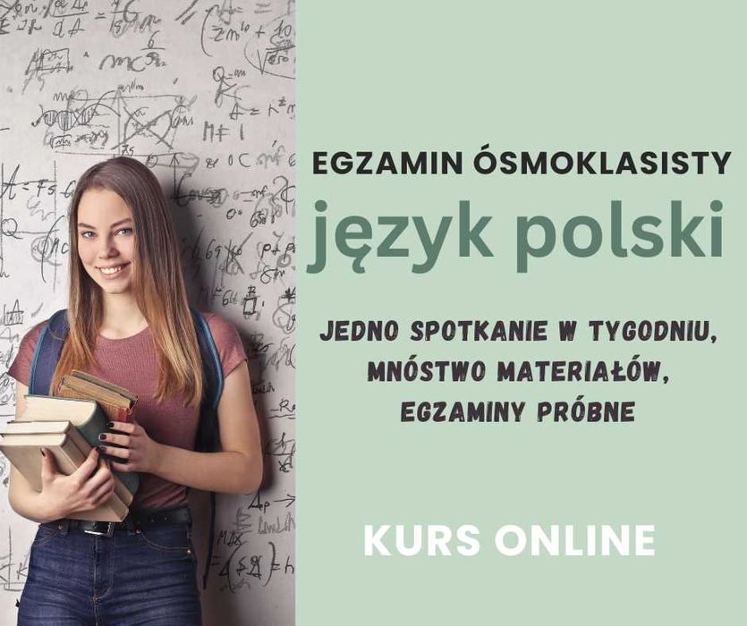 Korepetycje język polski egzamin ósmoklasisty online