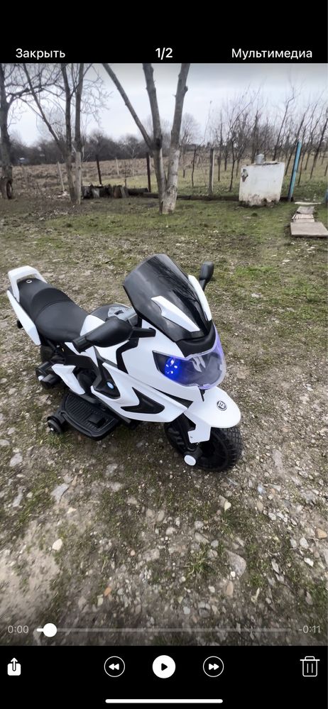Дитячий електромобіль Мотоцикл Bambi Racer M 3681AL-1 до 60 кг