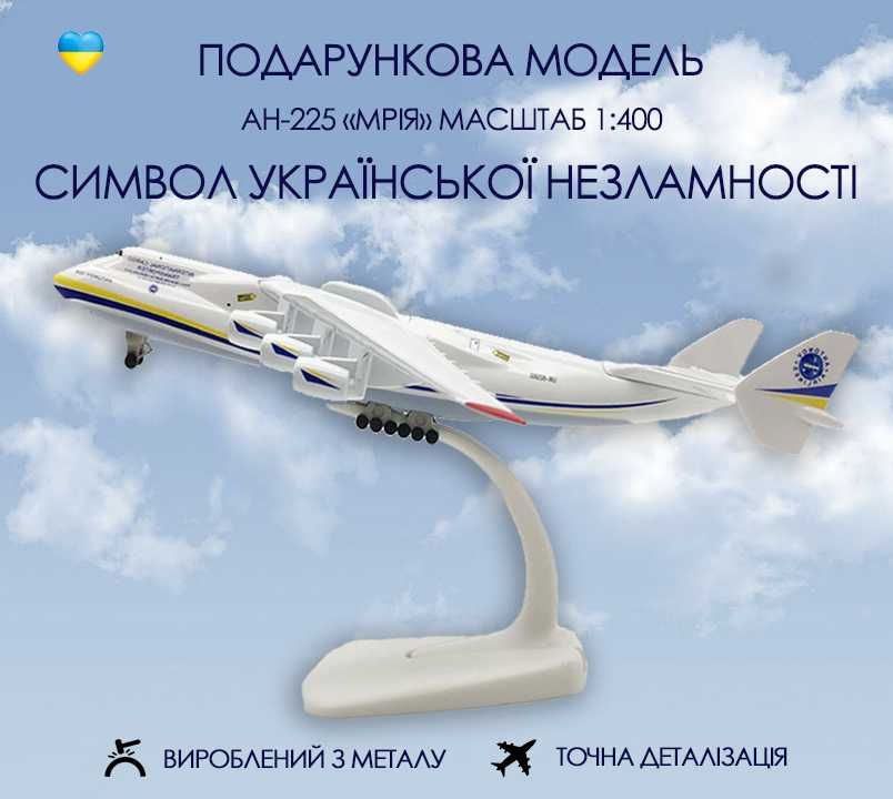 Самолет Мрия АН 225. Літак Мрія АН 225 1:400 20 см Літак Антонова